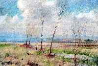 1946 - 23x32,5 - pastello e acquerello su carta - giornata di primavera in Taro.JPG