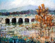 1976 - 40x50 - olio su tela - ponte sul Taro alla Maraffa.JPG