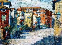 1976 - 43x54 - olio su tavola - la via Spezia.JPG