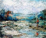 128 - n104 - 1972 - 25x30 - olio su faesite liscia - a pesca.JPG