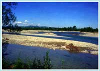 Panoramica del Taro - Il fiume può essere comparato ad un grande e complesso depuratore che "ripulisce" le acque dalle sostanze organiche